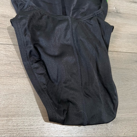 NWT Speedo Racing Swim One Piece Swimsuit Sz 26 Black/ Kelly Green - Picture 6 of 9